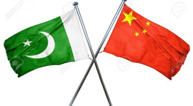 Pakistan flag  combined with china flag