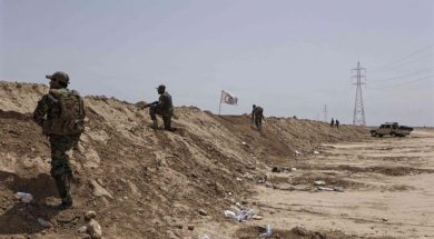 frontline PMU fighters trying to stop IS cross the frontline to reach Syria Tom Westcott MEE_0
