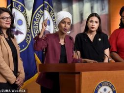 Ilhan-Omar-congratulates-fellow-Squad-members-AOC-Rashida-Tlaib-and-Ayanna-Pressley-after-the-all-cruise-to-re-election-2011040947
