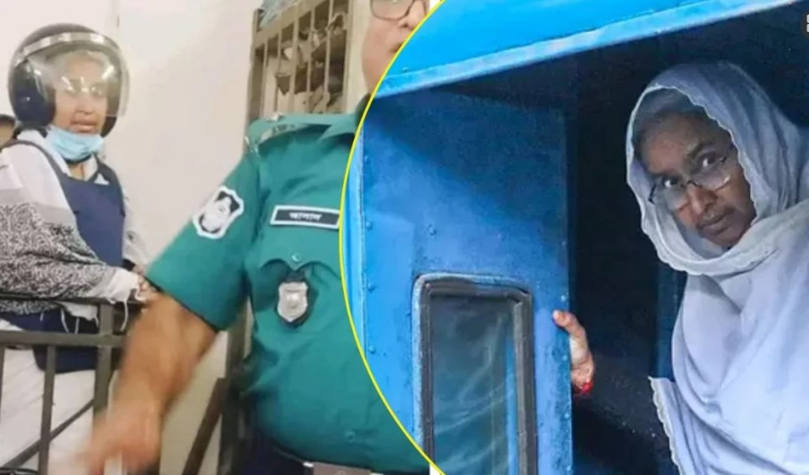 কাঠ গড়ায় দাঁড়িয়ে টি স্যু পেপারে ‘চি ঠি’ লিখলেন দীপু মনি