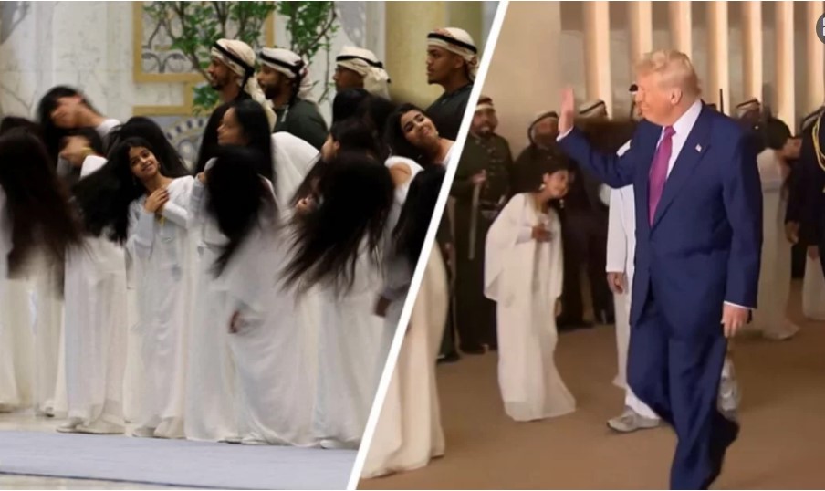 চুল ঝাঁকিয়ে নাচের তালে আমিরাতে ট্রা ম্পকে স্বাগত: ‘দারু ণ লাগছে!’