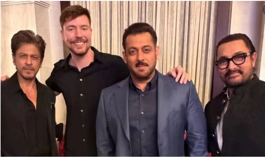 এক ফ্রেমে তিন খান, মিস্টারবিস্টের এক ছবিতেই তোলপাড় বলিউড