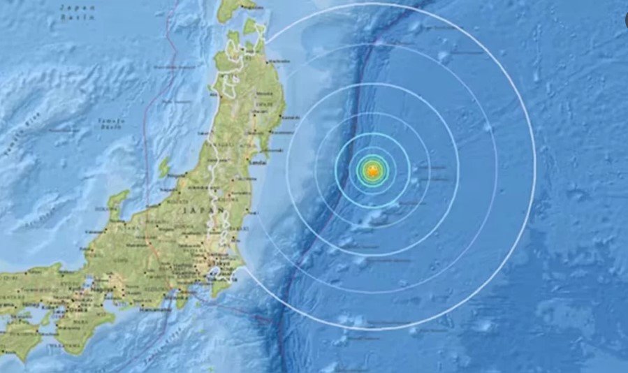 ইওয়াতে অঞ্চলে ৪.৮ থেকে ৫.৮ মাত্রার ছয়টি উপকূলীয় ভূমিকম্প অনুভূত হয়